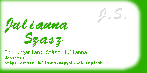 julianna szasz business card