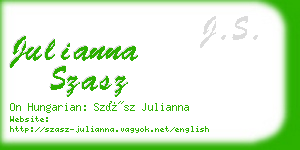 julianna szasz business card